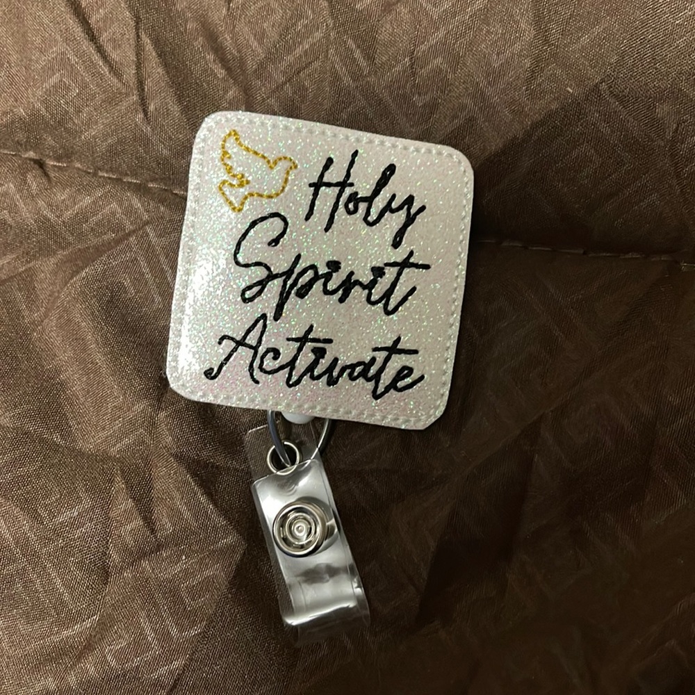 badge reel.